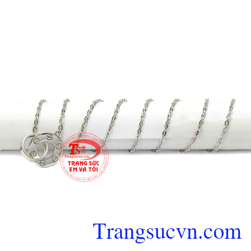 Bộ d&acirc;y chuyền v&agrave;ng trắng định mệnh, D&acirc;y chuyền nữ