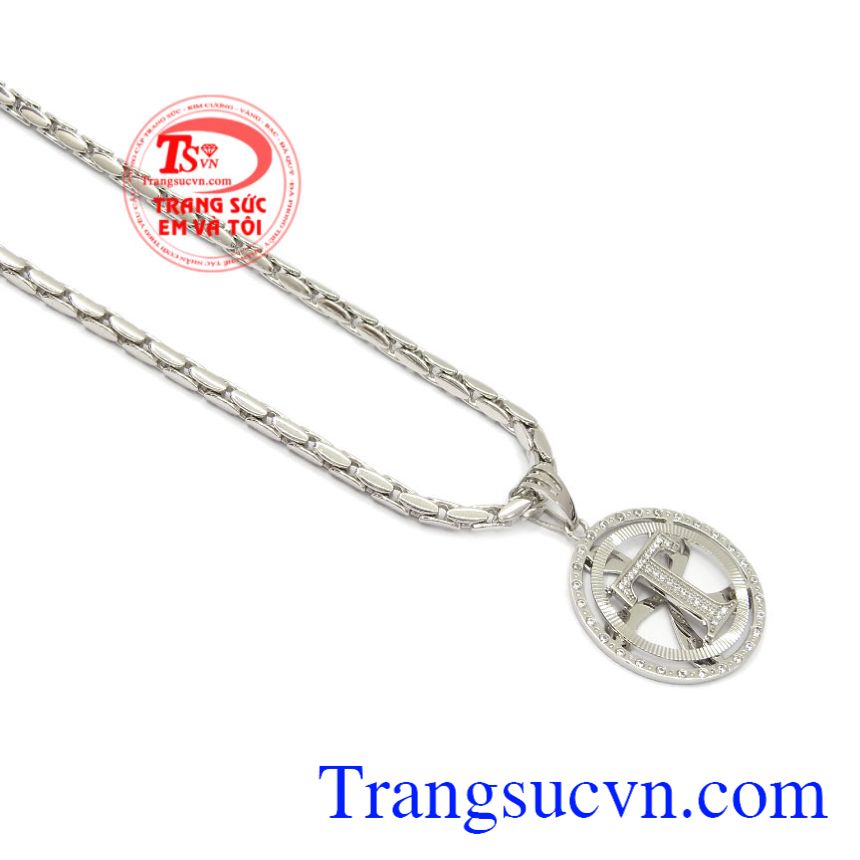 Bộ mặt dây chữ T vàng trắng, Bộ trang sức vàng nam