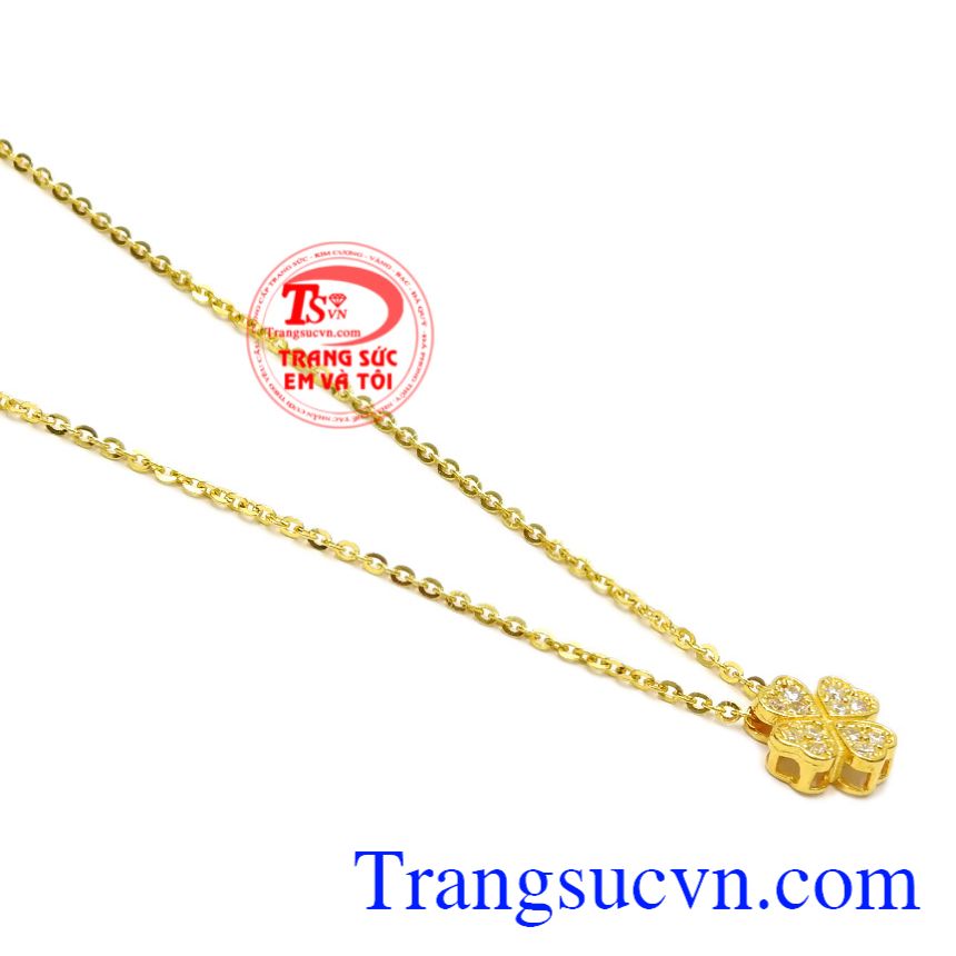 Bộ mặt dây cỏ bốn lá may mắn, Trang sức bộ Bộ mặt dây cỏ bốn lá may mắn, Trang sức bộ