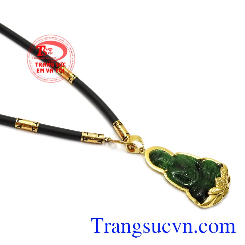 Bộ mặt dây phật A Di Đà Jadeite, Bộ trang sức vàng nam Bộ mặt dây phật A Di Đà Jadeite, Bộ trang sức vàng nam