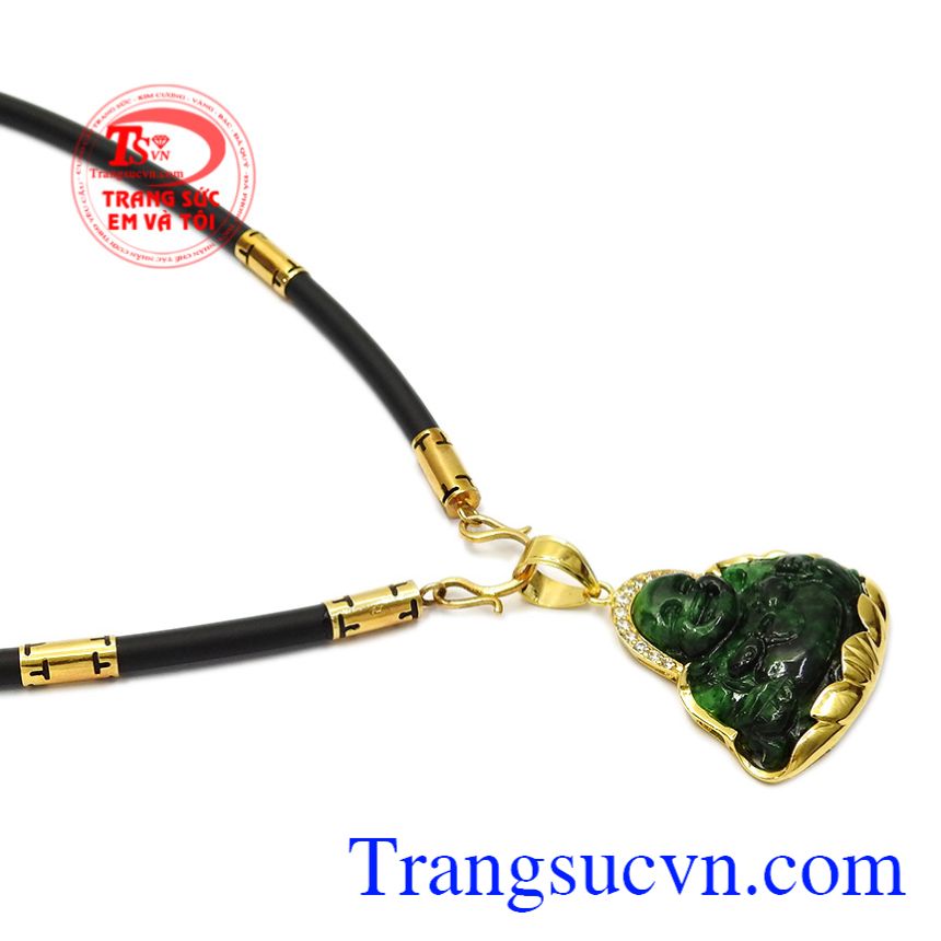 Bộ mặt dây phật Di Lặc bọc vàng, Bộ trang sức vàng nam Bộ mặt dây phật Di Lặc bọc vàng, Bộ trang sức vàng nam