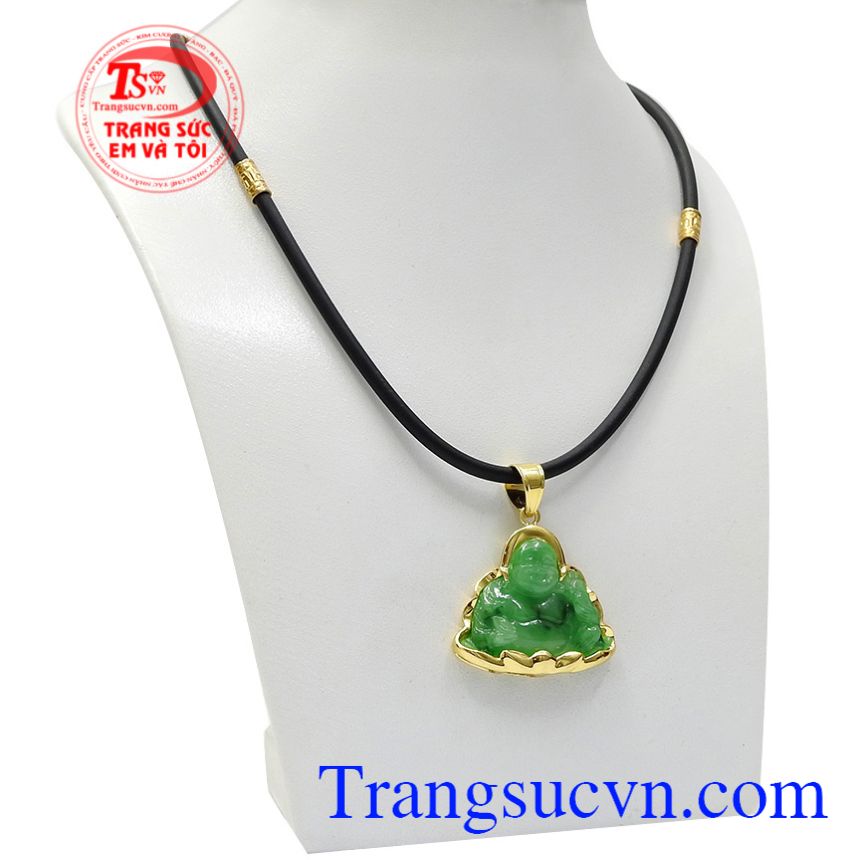 Bộ mặt dây phật vàng Di lặc Jadeite, Bộ trang sức vàng nam Bộ mặt dây phật vàng Di lặc Jadeite, Bộ trang sức vàng nam