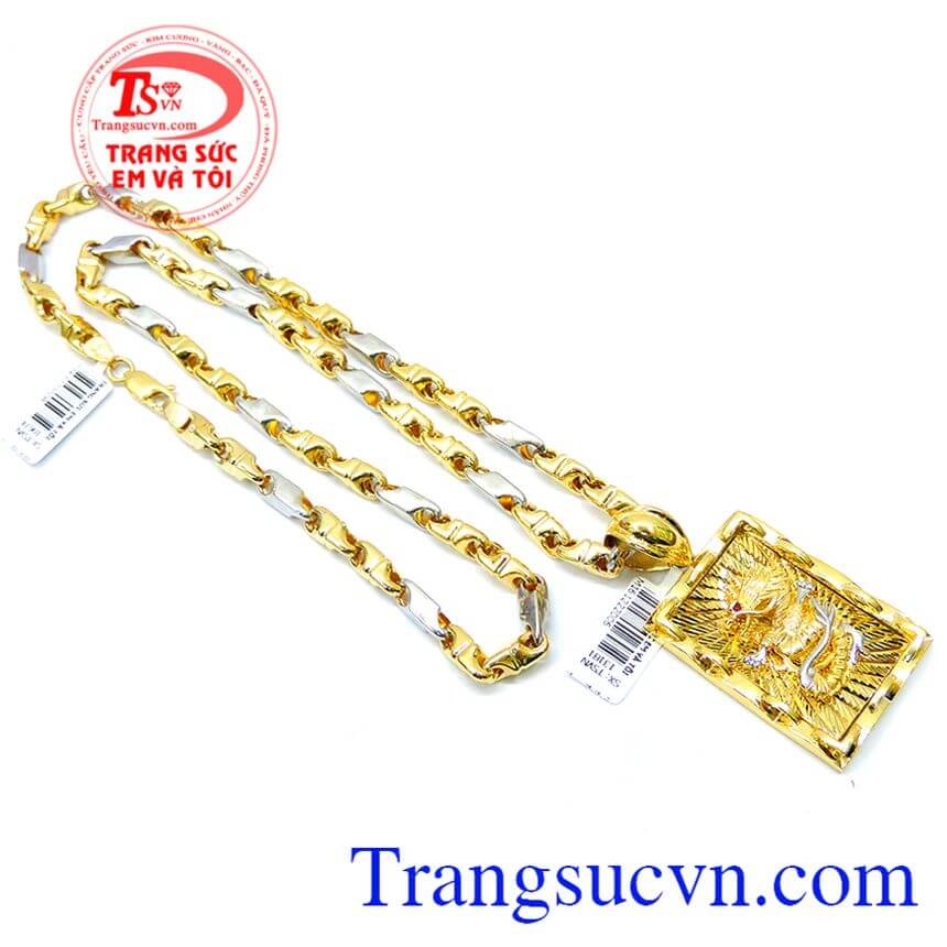Bộ mặt dây rồng quyền uy, Bộ trang sức vàng nam Bộ mặt dây rồng quyền uy, Bộ trang sức vàng nam