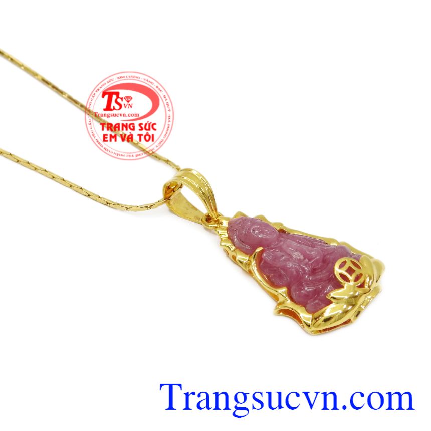 Bộ mặt dây ruby quan âm may mắn, Trang sức bộ Bộ mặt dây ruby quan âm may mắn, Trang sức bộ