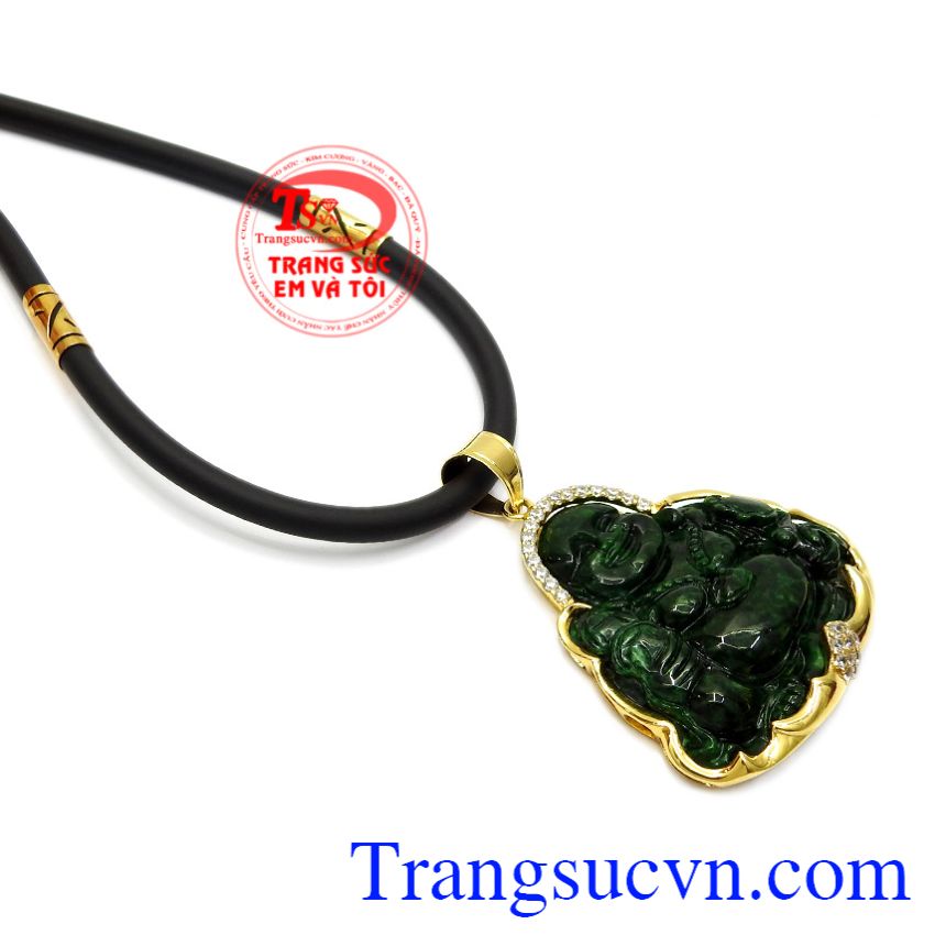 Bộ mặt dây vàng Jadeite Phật Di Lặc, Bộ trang sức vàng nam Bộ mặt dây vàng Jadeite Phật Di Lặc, Bộ trang sức vàng nam