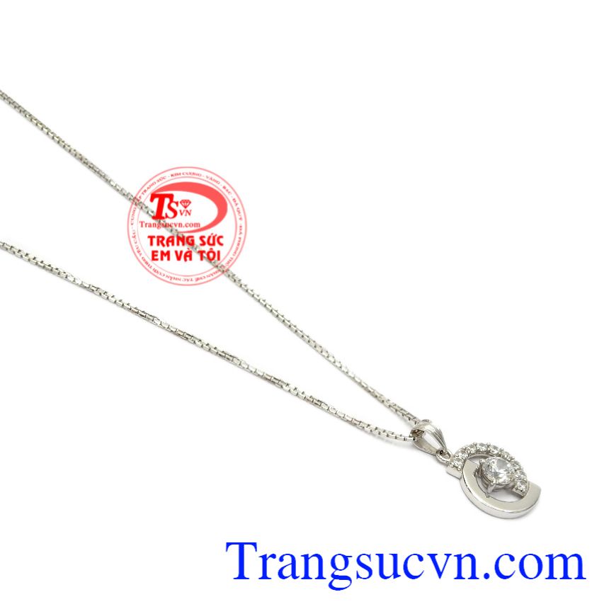 Bộ mặt dây vàng trắng thanh tao, Trang sức bộ Bộ mặt dây vàng trắng thanh tao, Trang sức bộ