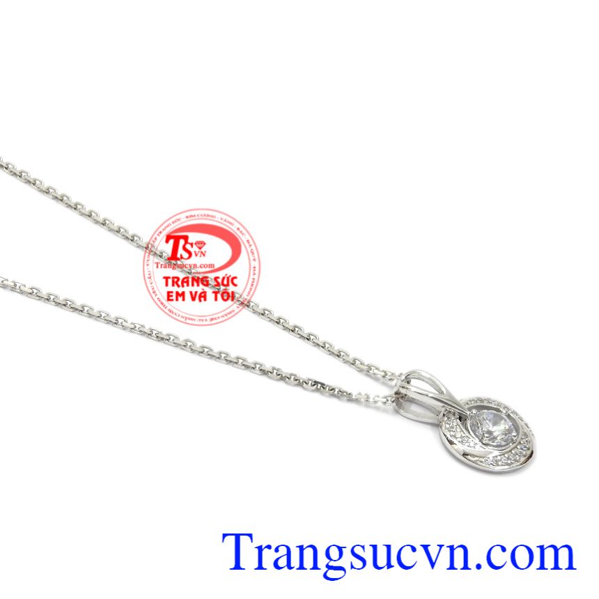 Bộ mặt dây vàng trắng thanh thoát, Trang sức bộ Bộ mặt dây vàng trắng thanh thoát, Trang sức bộ