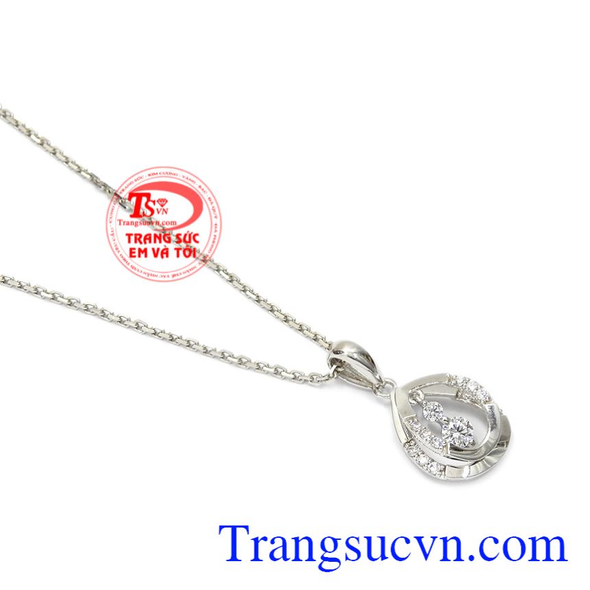 Bộ mặt dây vàng trắng tinh tế, Trang sức bộ Bộ mặt dây vàng trắng tinh tế, Trang sức bộ