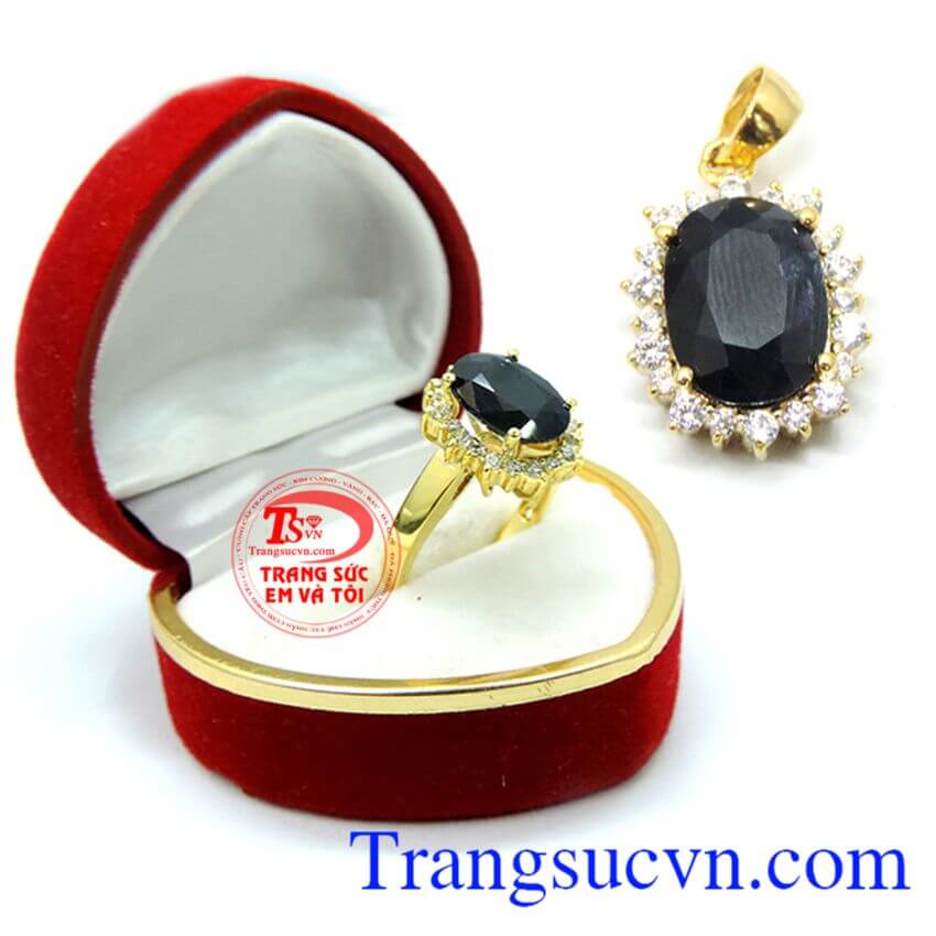 Bộ Nhẫn và Mặt Vàng Sapphire, Trang sức bộ Bộ Nhẫn và Mặt Vàng Sapphire, Trang sức bộ
