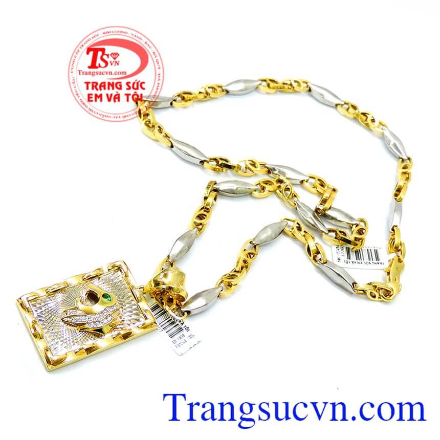 Bộ trang sức mặt báo nam tính, Bộ trang sức vàng nam Bộ trang sức mặt báo nam tính, Bộ trang sức vàng nam