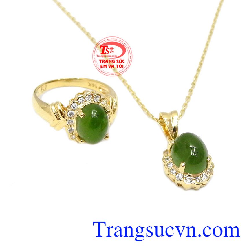 Bộ trang sức nepherite sang trọng, Trang sức bộ Bộ trang sức nepherite sang trọng, Trang sức bộ
