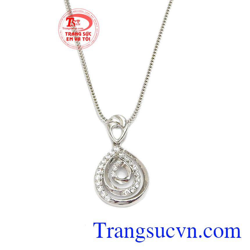 Bộ trang sức nữ t&iacute;nh v&agrave;ng trắng, trang sức bộ