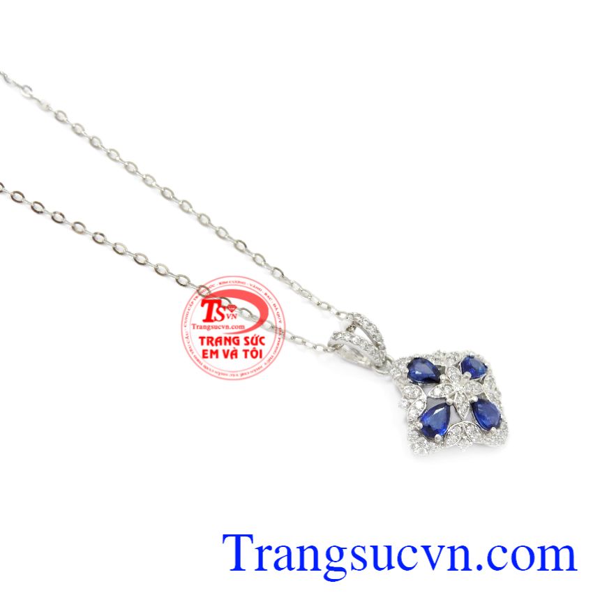 Bộ trang sức Sapphire vàng trắng, Trang sức bộ Bộ trang sức Sapphire vàng trắng, Trang sức bộ