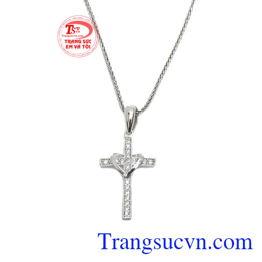 Bộ trang sức thập tự yêu thương vàng trắng, Trang sức bộ Bộ trang sức thập tự yêu thương vàng trắng, Trang sức bộ