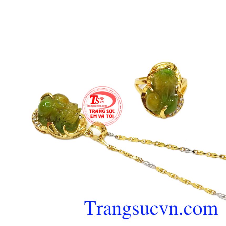 Bộ trang sức-Nữ trang,Bộ trang sức nữ,Mặt d&acirc;y v&agrave;ng đ&aacute; qu&yacute;