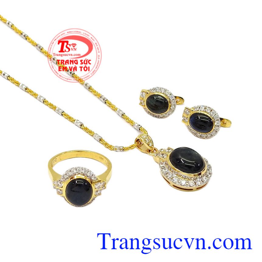 Bộ trang sức vàng Sapphire, Trang sức bộ Bộ trang sức vàng Sapphire, Trang sức bộ