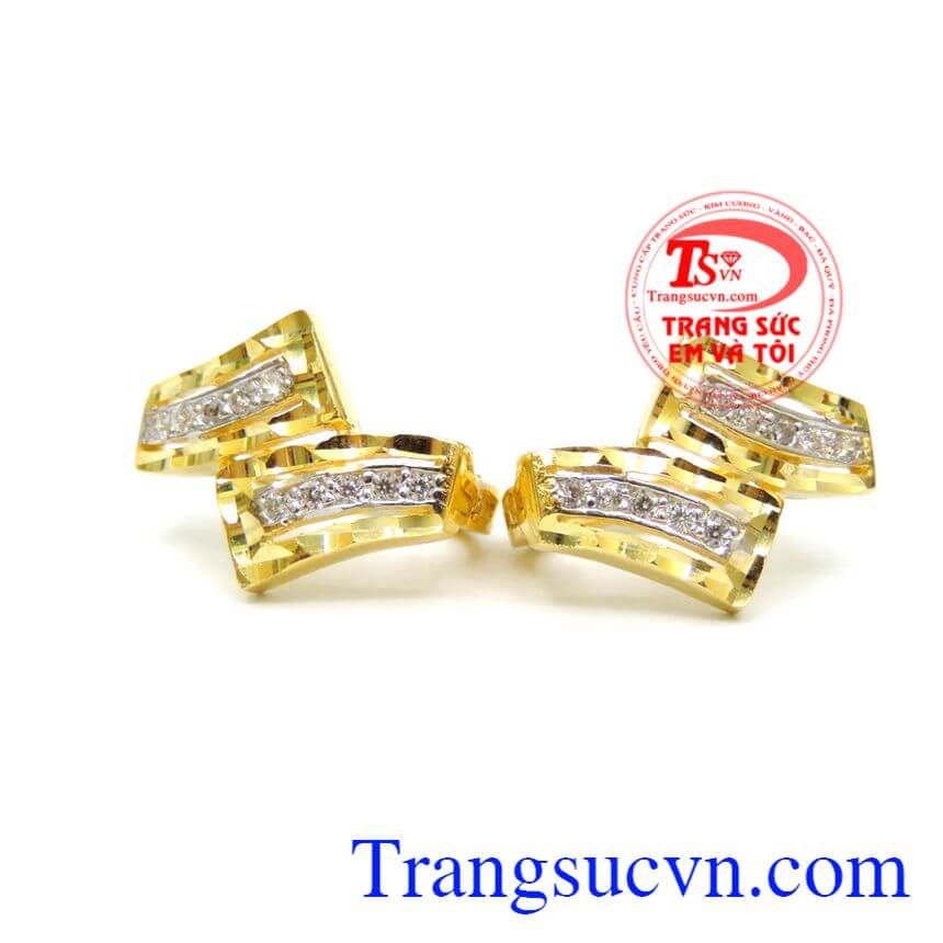 Bông tai quốc sắc thiên hương, Hoa tai vàng tây Bông tai quốc sắc thiên hương, Hoa tai vàng tây