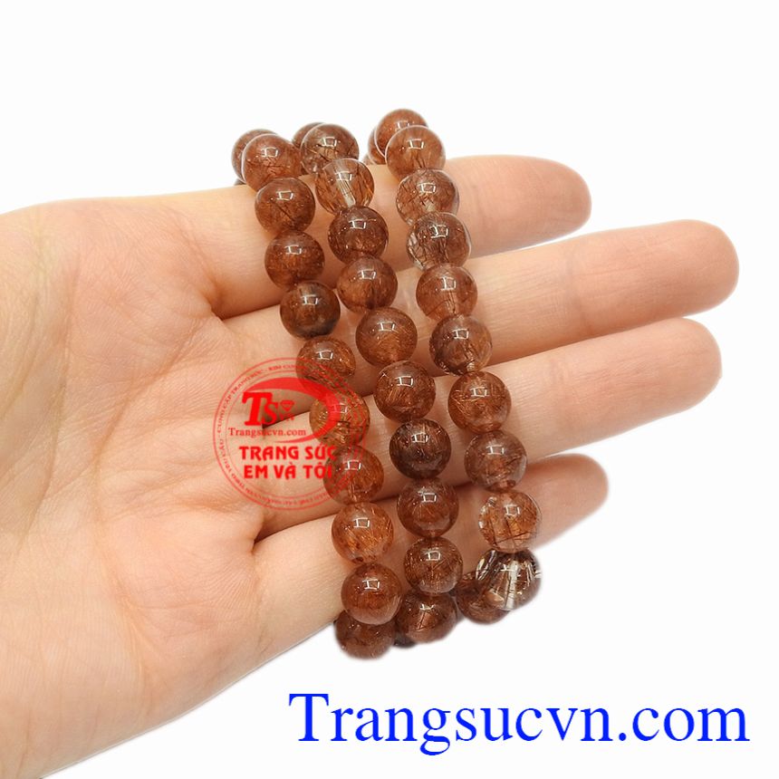 Chuỗi cổ thạch anh tóc 8 ly Chuỗi cổ thạch anh tóc 8 ly