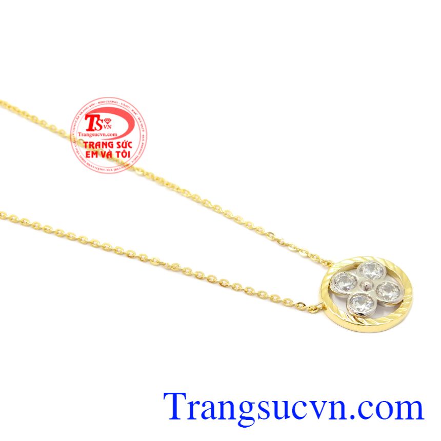 Dây chuyền nữ hoa vàng 10k Korea, Dây chuyền nữ Dây chuyền nữ hoa vàng 10k Korea, Dây chuyền nữ