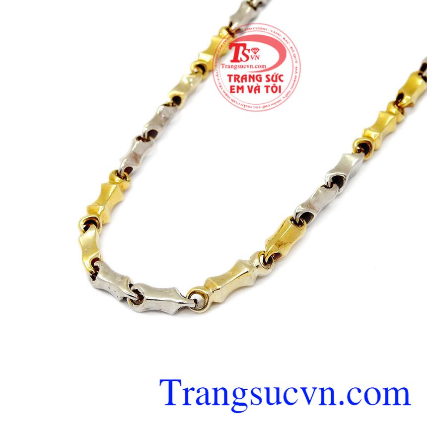 Dây chuyền vàng trắng 14k, Dây Chuyền Nam Vàng Tây