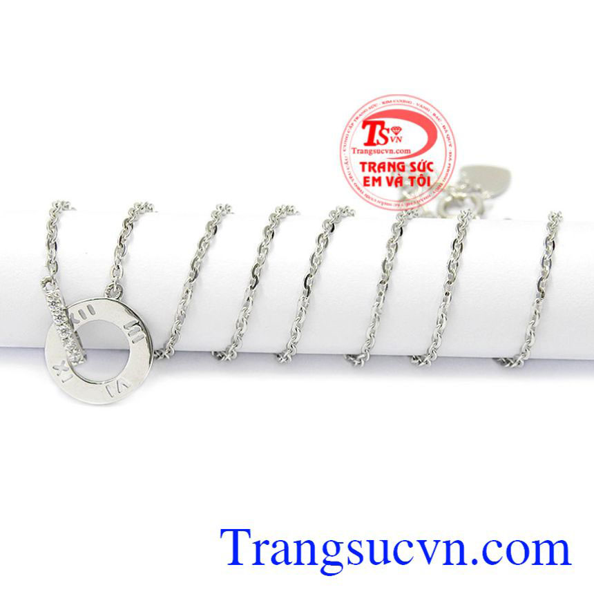 Dây liền mặt vàng trắng xinh xắn, dây chuyền nữ Dây liền mặt vàng trắng xinh xắn, dây chuyền nữ