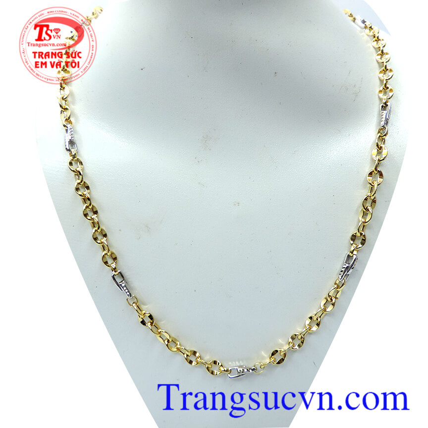 Dây nam vàng sáng bóng, Dây chuyền nam vàng tây