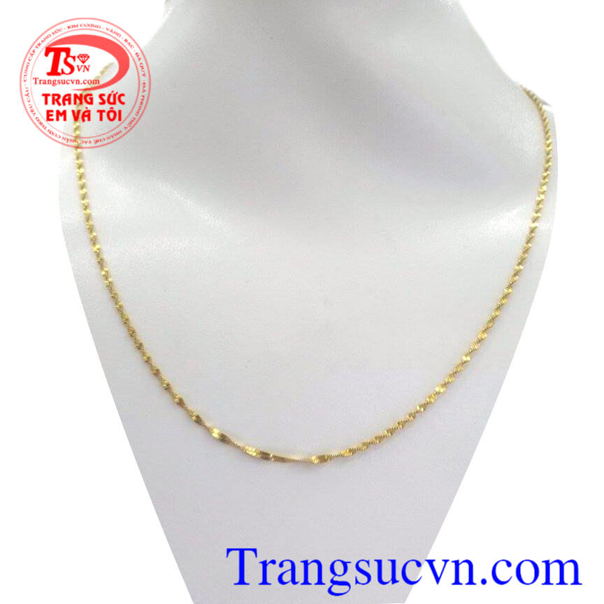 Dây nữ xoắn sáng vàng, Dây chuyền nữ Dây nữ xoắn sáng vàng, Dây chuyền nữ