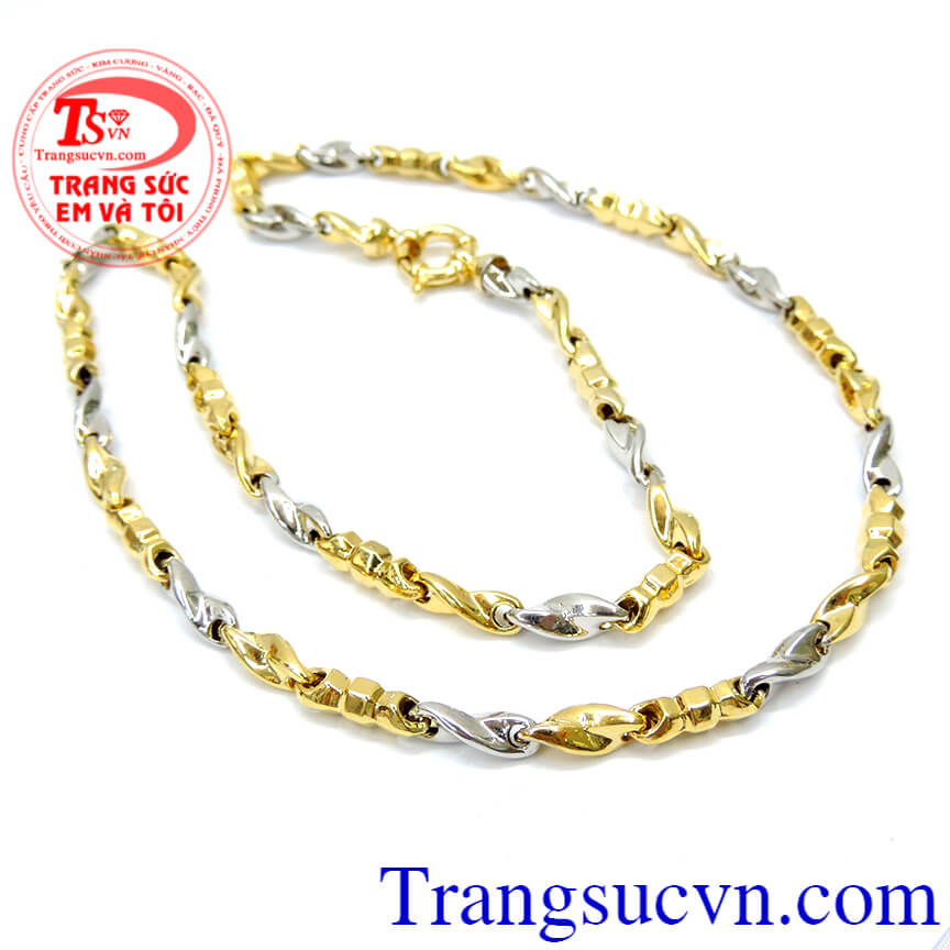 Dây vàng phong cách 14k sáng, Dây chuyền nam vàng tây Dây vàng phong cách 14k sáng, Dây chuyền nam vàng tây