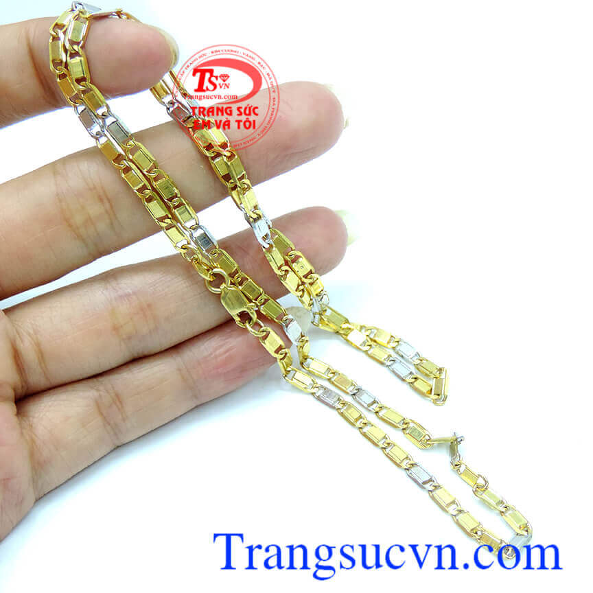 Dây vàng viên kẹo ngọt ngào, Dây chuyền nam vàng tây Dây vàng viên kẹo ngọt ngào, Dây chuyền nam vàng tây