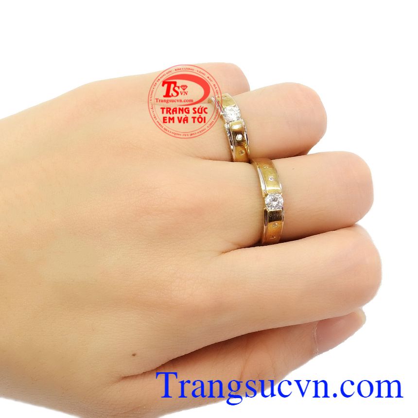 Đôi nhẫn cưới đẹp sang trọng,Nhẫn cưới đẹp,Nhẫn cưới giá rẻ
