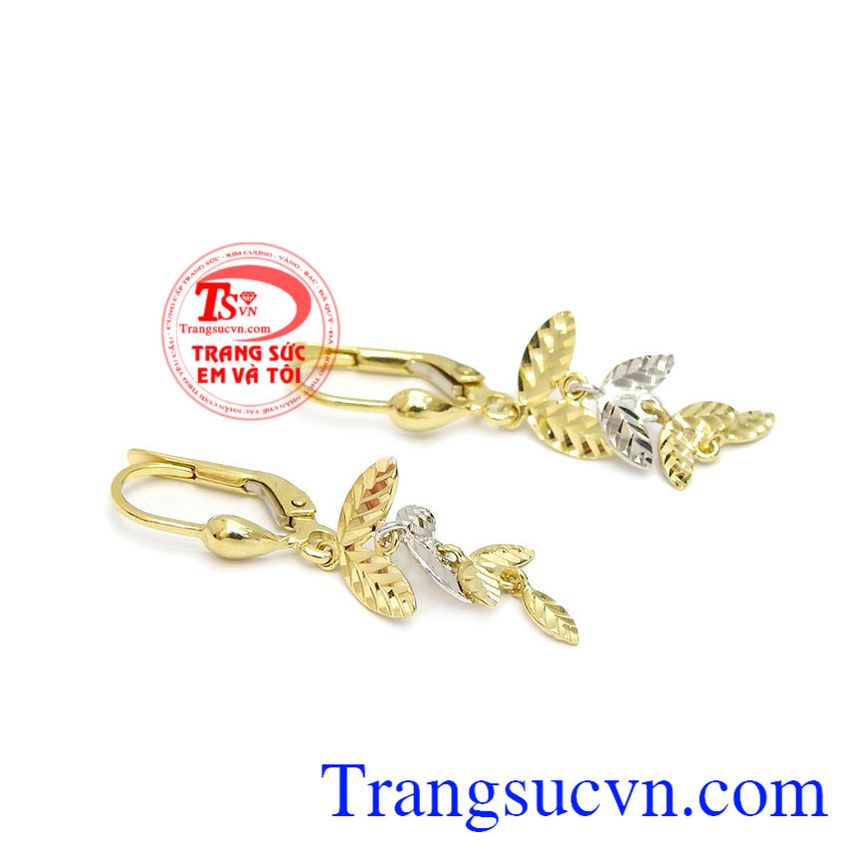 Hoa tai c&agrave;nh v&agrave;ng l&aacute; ngọc, Hoa Tai V&agrave;ng T&acirc;y, Hoa tai nữ