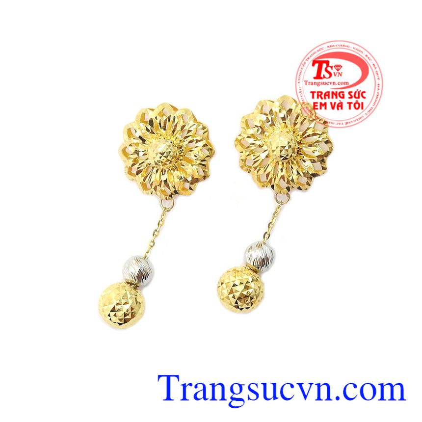 Hoa tai hoa nhiều c&aacute;nh, hoa tai v&agrave;ng t&acirc;y