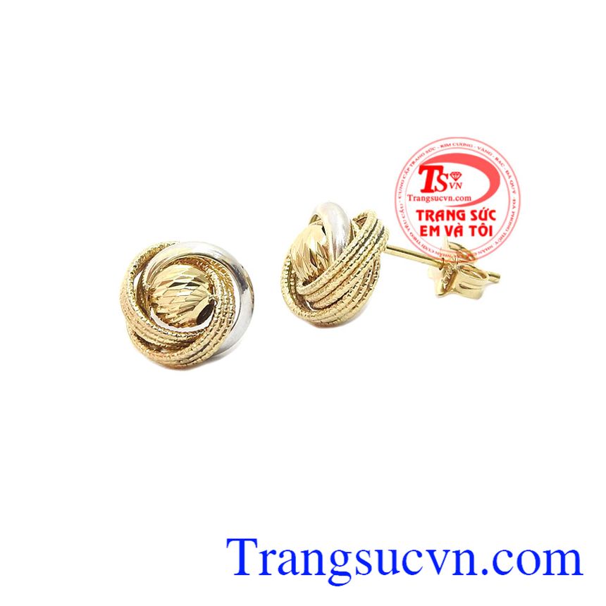 Hoa tai v&agrave;ng Italy v&agrave;ng 10k, hoa tai v&agrave;ng t&acirc;y