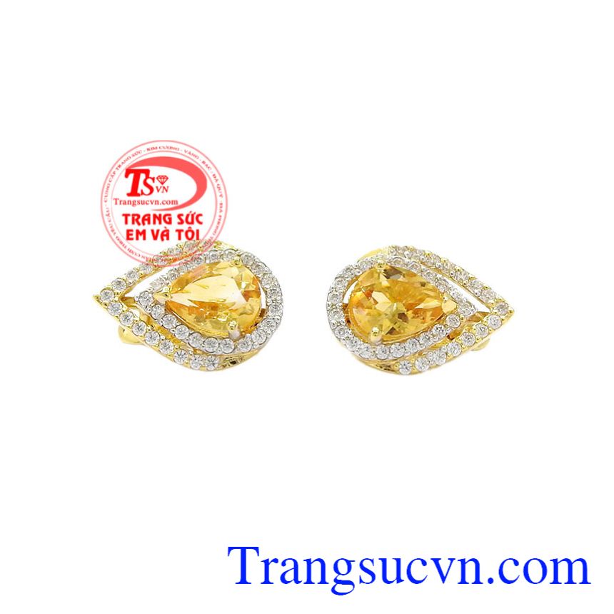 Hoa tai nữ thạch anh vàng, Hoa tai đá thạch anh Hoa tai nữ thạch anh vàng, Hoa tai đá thạch anh