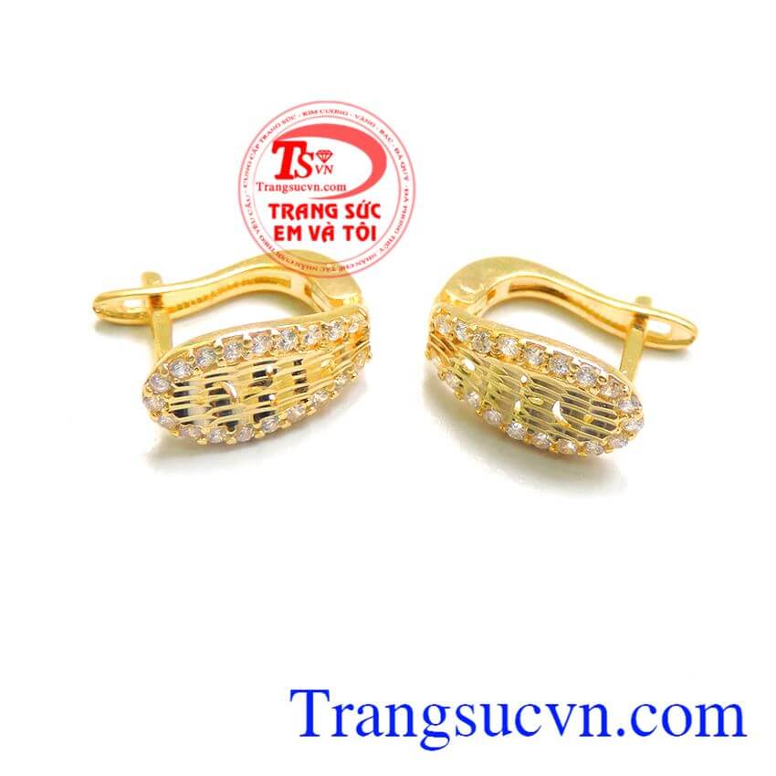 Hoa tai nữ vàng 10k đẹp, Hoa tai vàng tây