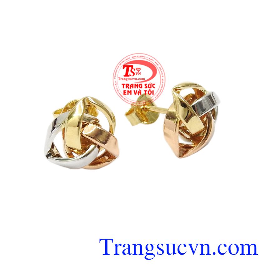 Hoa tai nữ vàng thời thượng, Hoa tai vàng 18k