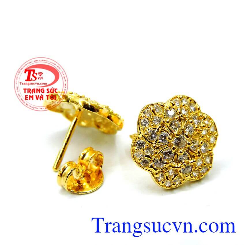 Hoa tai ôm sát, hoa tai vàng tây Hoa tai ôm sát, hoa tai vàng tây