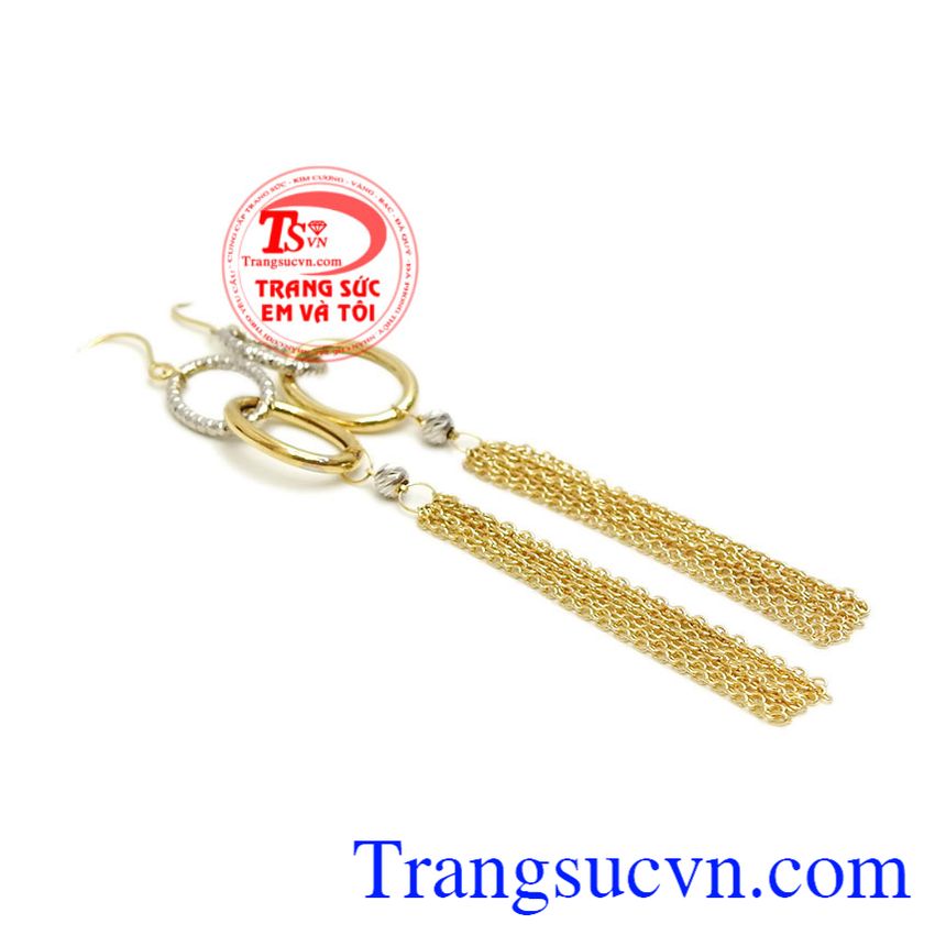 Hoa tai v&agrave;ng thời trang, Hoa Tai V&agrave;ng T&acirc;y, Hoa tai nữ