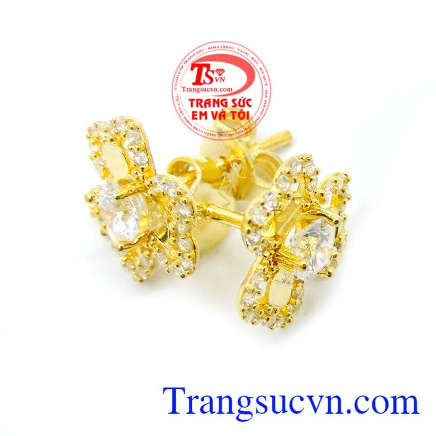 Hoa tai vàng tinh tế, Hoa tai vàng tây Hoa tai vàng tinh tế, Hoa tai vàng tây