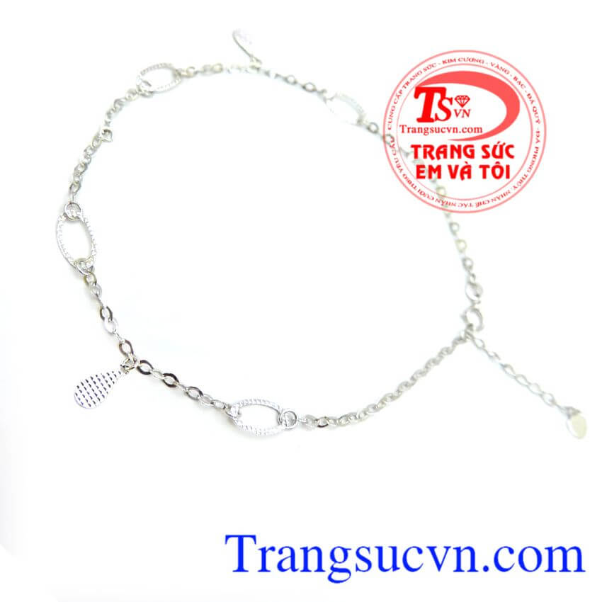 Lắc chân vàng trắng 18k, Lắc chân vàng tây