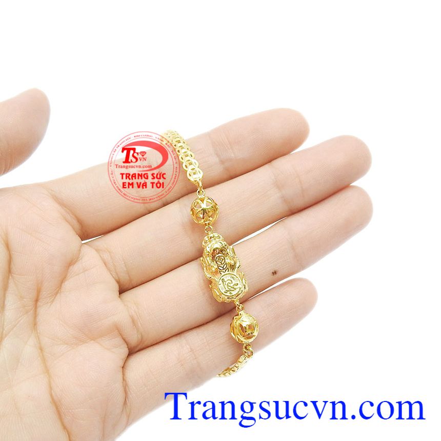 Lắc tay v&agrave;ng 10k tỳ hưu,Lắc tay v&agrave;ng,Lắc tay nữ v&agrave;ng