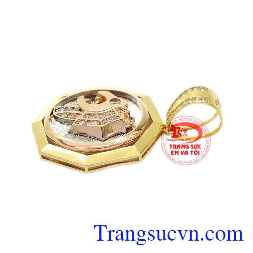 Mặt dây báo cao cấp, Mặt dây vàng tây đá quý Mặt dây báo cao cấp, Mặt dây vàng tây đá quý