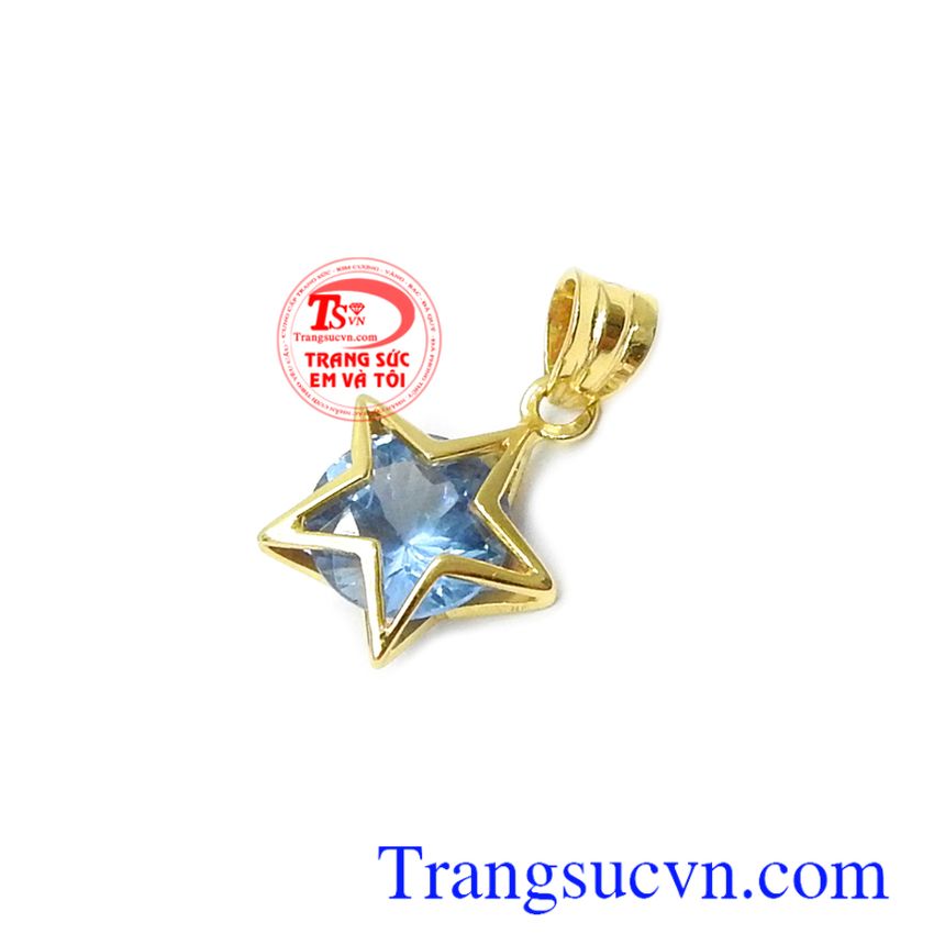 Mặt dây chuyền 10k đính đá phong cách, Mặt dây chuyền vàng