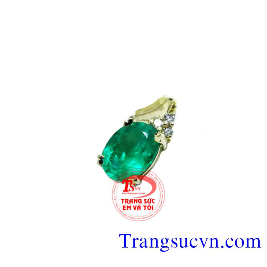 Mặt dây đá quý emerald oval, Mặt dây Emerald Mặt dây đá quý emerald oval, Mặt dây Emerald