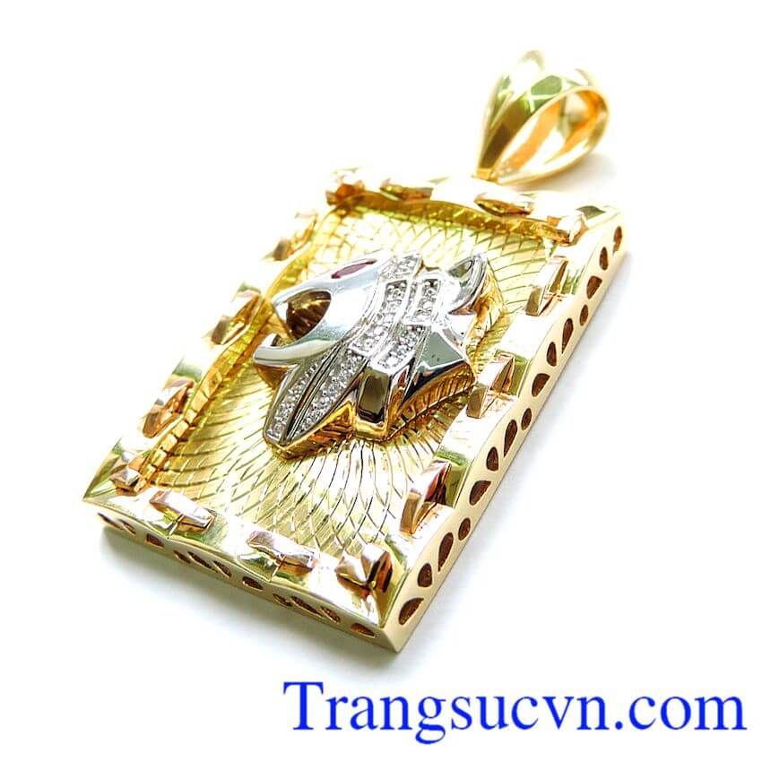 Mặt dây nam Báo tinh xảo, Mặt dây chuyền vàng