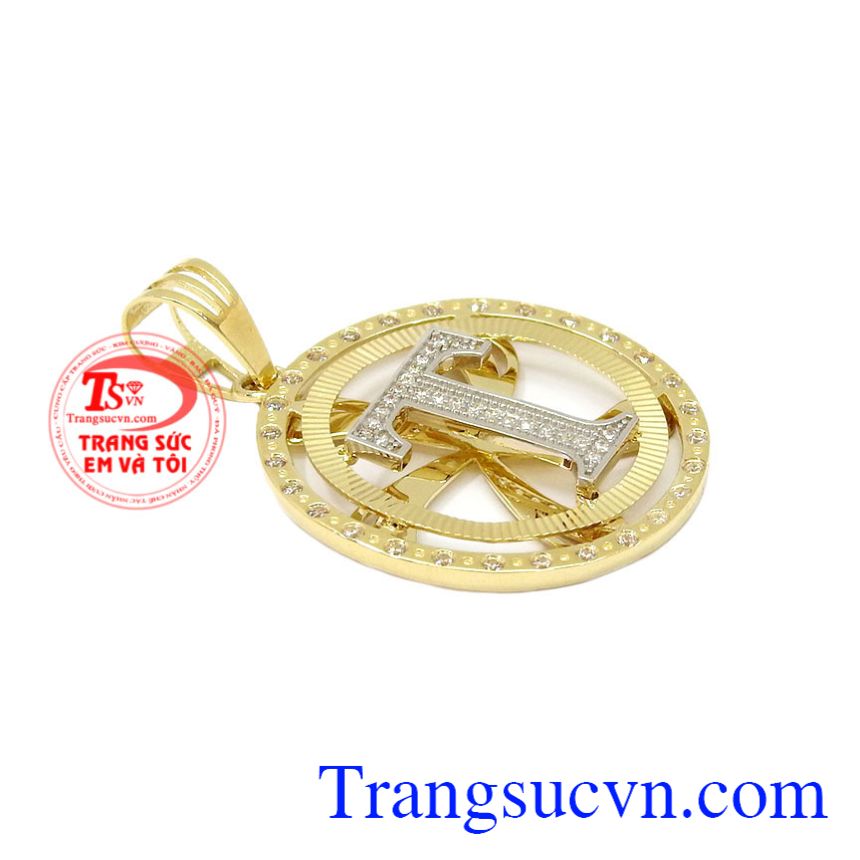 Mặt dây nam chữ T phong cách, Mặt dây vàng tây Mặt dây nam chữ T phong cách, Mặt dây vàng tây