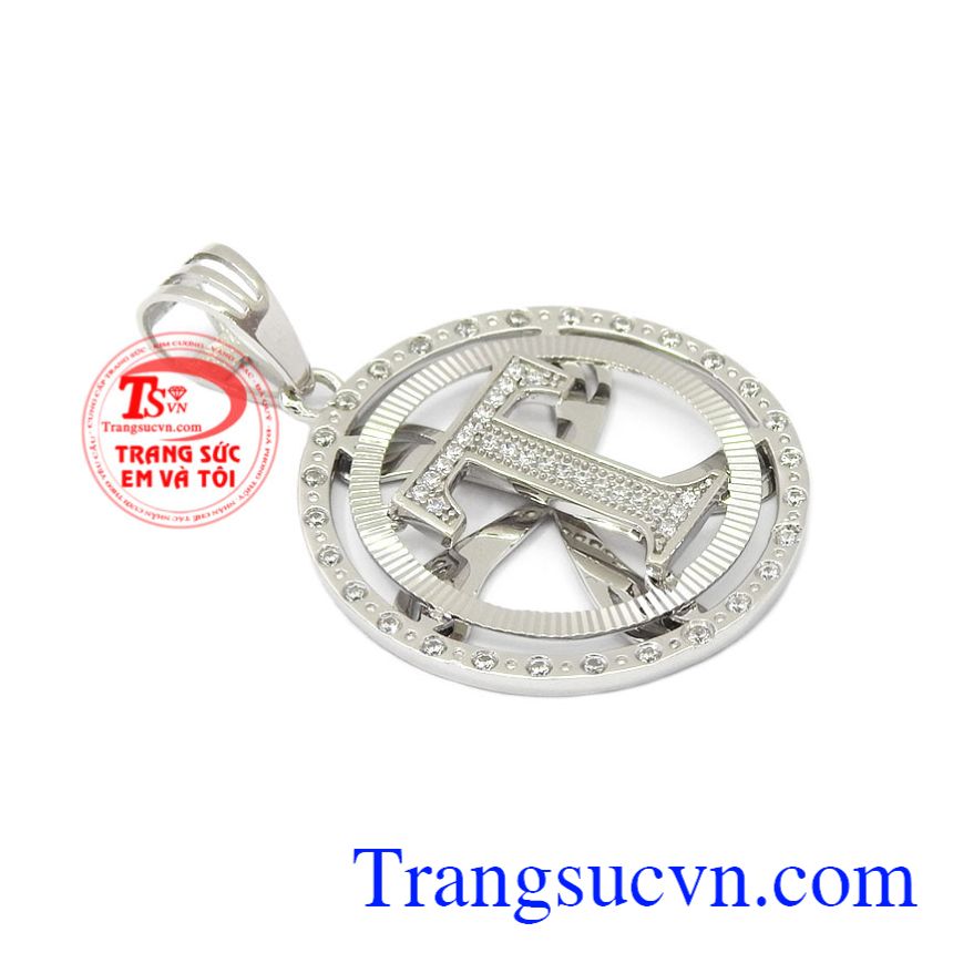 Mặt dây nam chữ T vàng trắng, Mặt dây vàng trắng Mặt dây nam chữ T vàng trắng, Mặt dây vàng trắng
