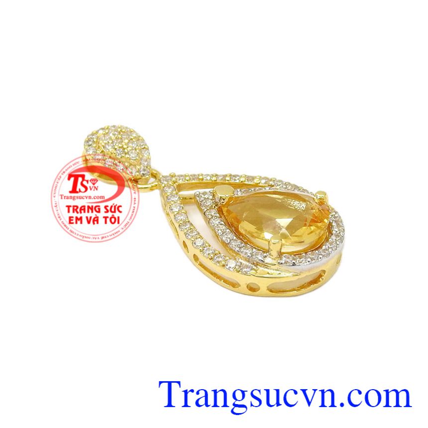 Mặt dây nữ Citrine thiên nhiên, Mặt nữ vàng citrine Mặt dây nữ Citrine thiên nhiên, Mặt nữ vàng citrine