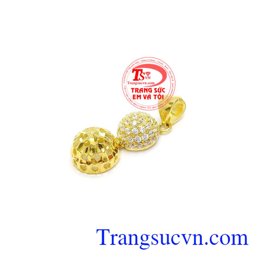 Mặt dây nữ độc đáo vàng 10k, Mặt Dây Vàng Đá Quý, Mặt dây chuyền vàng 