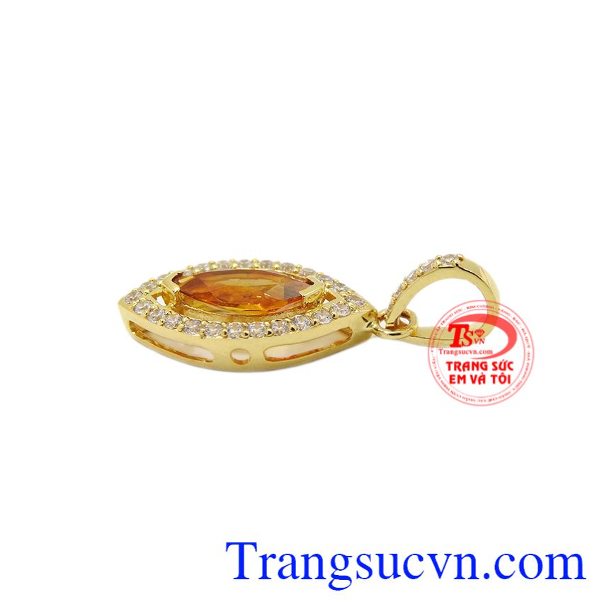 Mặt dây nữ thạch anh vàng, Mặt dây Citrine Mặt dây nữ thạch anh vàng, Mặt dây Citrine